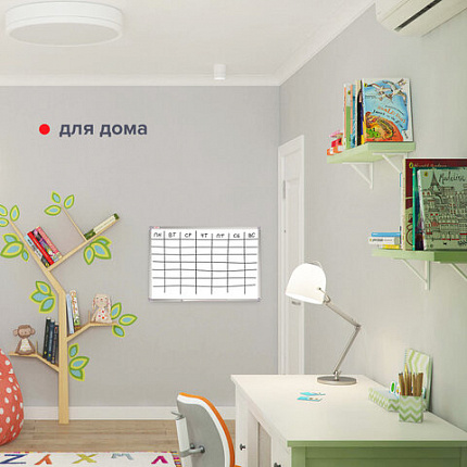 Доска магнитно-маркерная 60х90 см, алюминиевая рамка, ГАРАНТИЯ 10 ЛЕТ, STAFF, 235462