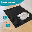 Коврик придверный 45х60 см, ЧЕРНЫЙ пластиковый грязезащитный, толщина 10 мм, "ТРАВКА", PRIMILA (ПРИМИЛА), 701063