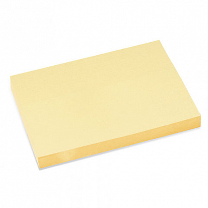 Блок самоклеящийся (стикеры) BRAUBERG, ПАСТЕЛЬНЫЙ, 76х102 мм, 100 листов, желтый, 122691