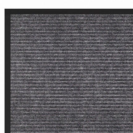 Коврик придверный 90х150 см, СЕРЫЙ, влаго-грязезащитный, 450 г/м2, ребристый, PRIMILA (ПРИМИЛА) EXTRA, 701026