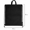 Мешок для обуви BRAUBERG большой удобный с ручкой, 51х41 см, "Total Black", 273454