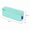 Пенал мягкий BRAUBERG PASTEL, 2 отделения, мятный, 21х9,5х5 см, 272275