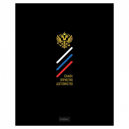 Тетрадь А5 48 л., HATBER, скоба, клетка, глянцевая ламинация, Россия (микс в спайке), 093056, 48Т5лВ1