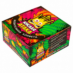 Конфета жевательная КИСЛАЯ АТАКА ассорти 3 вкусов, 11 г, KA-10-1