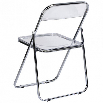 Стул складной прозрачный BRABIX "Style CF-015", хромированный каркас, пластик, 533250