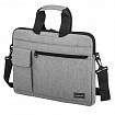 Сумка портфель HEIKKI NOVATION (ХЕЙКИ) с отделением для ноутбука 13-14", багажная лента, серая, 28х38х3 см, 272592