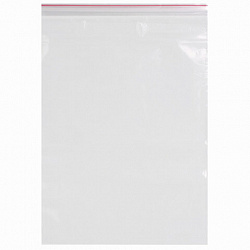 Пакеты с замком ZIP LOCK "зиплок", комплект 100 шт., 400х500 мм, ПВД, толщина 40 микрон, BRAUBERG, 606219