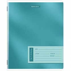 Тетрадь 18л. BRAUBERG клетка, обложка картон, ONE COLOUR, 107783