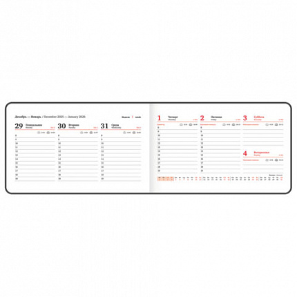 Еженедельник датированный 2026 МАЛЫЙ ФОРМАТ 105х160 мм, А6, BRAUBERG "Blaze", фольга, серый, 117218