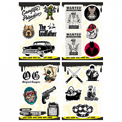 Наклейки виниловые, 21-26 шт., 4 листа, А6, "МЕМЫ", АССОРТИ, NALEPKING