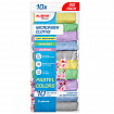 Салфетки из МИКРОФИБРЫ 30х30 см PASTEL COLOUR, big pack, КОМПЛЕКТ 10 штук, 180 г/м2, LAIMA HOME, 700608