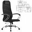 Кресло BRABIX PREMIUM "Ultimate EX-800" хром, плотная двойная сетка Х2, черное, 532911