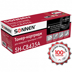 Картридж лазерный SONNEN (SH-CB435A) для HP LaserJet P1002/02W/05/06/07/08/09, ВЫСШЕЕ КАЧЕСТВО, ресурс 1500 стр., 362428