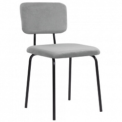 Стулья BRABIX "Dream CF-090", КОМПЛЕКТ 4 шт., черный каркас, ткань серая, 533252