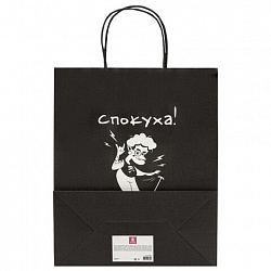 Пакет подарочный (1 штука) 26х13х32 см (L) "Woman Funny Notes", ассорти, крафт, ЗОЛОТАЯ СКАЗКА, 700822