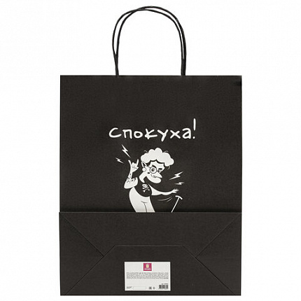 Пакет подарочный (1 штука) 26х13х32 см (L) "Woman Funny Notes", ассорти, крафт, ЗОЛОТАЯ СКАЗКА, 700822