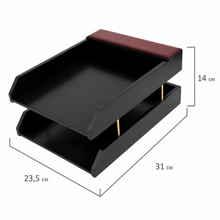 Набор настольный GALANT "Sirius" из дерева, 8 предметов, цвет "красное дерево/чёрный", 238162