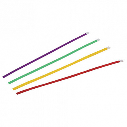 Закладки-ляссе "РАДУГА" для книг А5 (длина 28 см) ПИФАГОР, клейкий край, 4 ленты, 111648