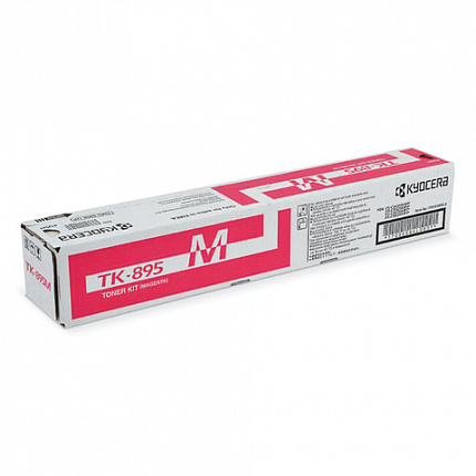 Тонер-картридж KYOCERA (TK-895M) FS-C8020MFP/C8025MFP/C8520MFP/C8525MFP, пурпурный, оригинальный, ресурс 6000 страниц, 1T02K0BNL0