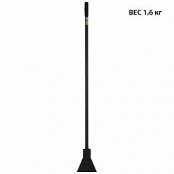 Ледоруб-топор шириной 16 см, ВЕС 1,6 кг, металлическая ручка 135 см, D=25 мм, УСИЛЕННЫЙ, черная порошковая окраска, ГРАНДМАСТЕР, 700345