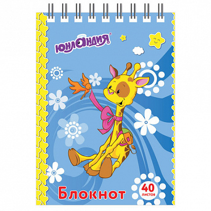 Блокнот МАЛЫЙ ФОРМАТ А7 75х105 мм, 40 л., гребень, картон, клетка, ЮНЛАНДИЯ, "МУЛЬТЯШКИ", 129860