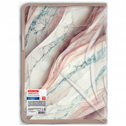 Папка на молнии для документов и тетрадей пластиковая BRAUBERG "Мрамор", А4, 330х230 мм, 0,5 мм, ассорти, 273932