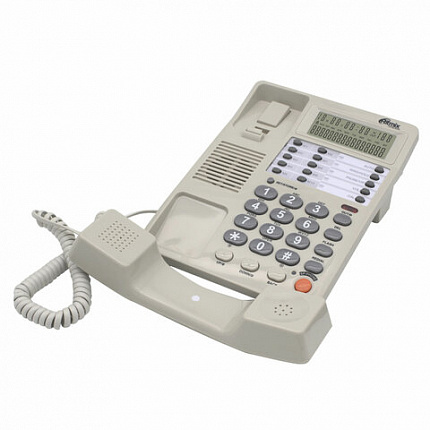 Телефон RITMIX RT-495 white, АОН, спикерфон, память 60 номеров, тональный / импульсный режим, белый, 80002153