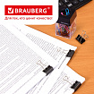 Зажимы для бумаг BRAUBERG, КОМПЛЕКТ 12 шт., 25 мм, на 100 листов, черные, картонная коробка, 220558