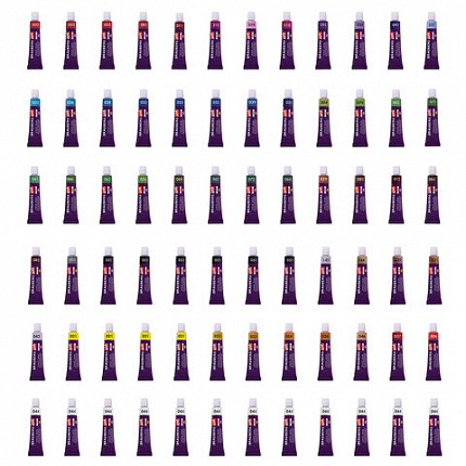 Краски акриловые художественные, НАБОР 72 штуки, 49 цветов по 12 мл в тубах, BRAUBERG ART DEBUT, 192296