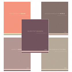 Тетрадь А5, 96 л., HATBER, скоба, клетка, Soft-touch ламинация, "Мечтай!" (микс в спайке), 090512, 96Т5лВ1