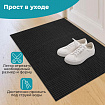 Коврик придверный 60х90 см, ЧЕРНЫЙ пластиковый грязезащитный, толщина 10 мм, "ТРАВКА", PRIMILA (ПРИМИЛА), 701066