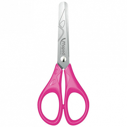 Ножницы MAPED "Essentials", 130 мм, закругленные лезвия, ассорти, 464210