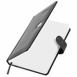 Ежедневник датированный 2026 А5 138x213 мм, BRAUBERG "Legend", под кожу, застежка, серый, 117068