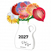 Календарь настольный подарочный фигурный 2027 сувенир DIY, картон, BRAUBERG, "Букет", 116734