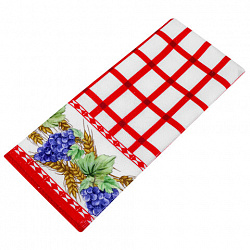 Салфетка из МИКРОФИБРЫ универсальная, 40х60 см, красная клетка, орнамент, 240 г/м2, BOOMHOUSE (БУМХАУС), 700880