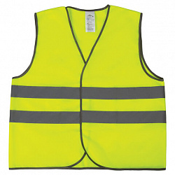 Жилет сигнальный ГОСТ, 2 светоотражающие полосы, ЛИМОННЫЙ, XXXL (60-62), ПЛОТНЫЙ, ГРАНДМАСТЕР, 610836