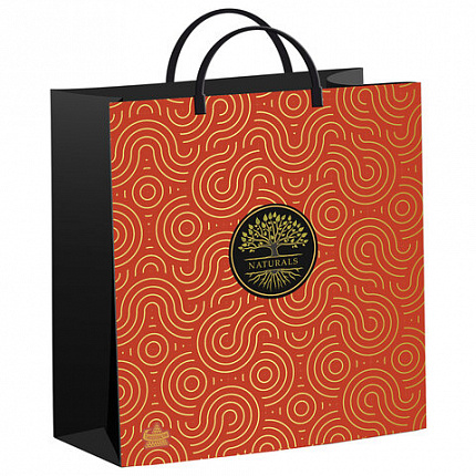 Пакет с пластиковой ручкой, мягкий пластик, 26х24см, "Естественный стиль", 140 мкм, н00255877