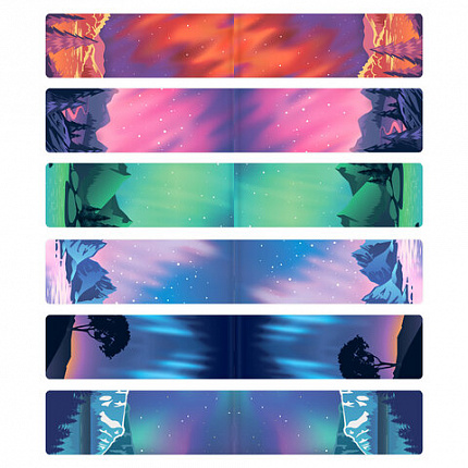 Закладки для книг МАГНИТНЫЕ, "GALAXY", набор 12 шт., 60x20 мм, BRAUBERG, 113171