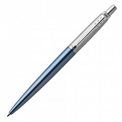 Ручка шариковая PARKER "Jotter Core Waterloo Blue CT", корпус голубой, детали хром, синяя, 1953191