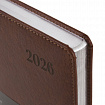 Ежедневник датированный 2026, А5, 138х213 мм, BRAUBERG "Impression", под кожу, коричневый, 117511