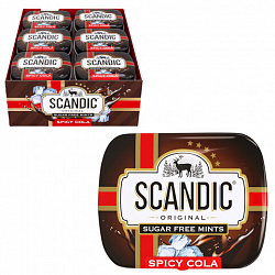 Драже освежающие SCANDIC без сахара со вкусом "Кола", 14 г, 4603766425511