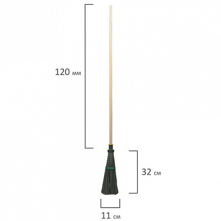 Метла синтетическая круглая 32х11 см, с черенком 120 см, еврорезьба, № 6, LAIMA EXPERT, 600386