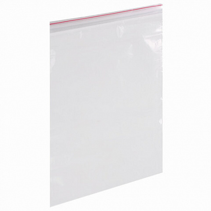 Пакеты с замком ZIP LOCK "зиплок", комплект 100 шт., 200х300 мм, ПВД, толщина 40 микрон, BRAUBERG, 606216