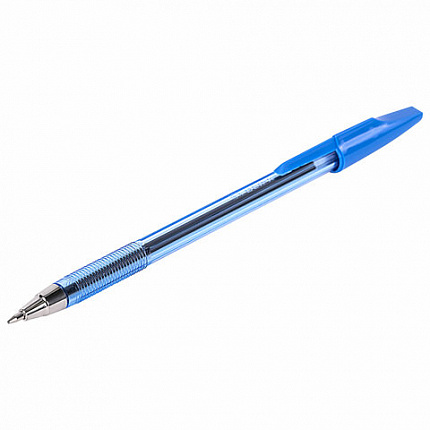 Ручка шариковая BEIFA (Бэйфа) 927, корпус тонированный синий, узел 0,7 мм, линия письма 0,5 мм, AA927-BL
