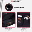 Сумка шоппер HEIKKI EQUIP (ХЕЙКИ), канвас, карманы, 38х35 см, черный, 272441