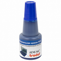 Краска штемпельная TRODAT IDEAL 7014 синяя 24 мл, на водно-глицериновой основе, 206916/219402