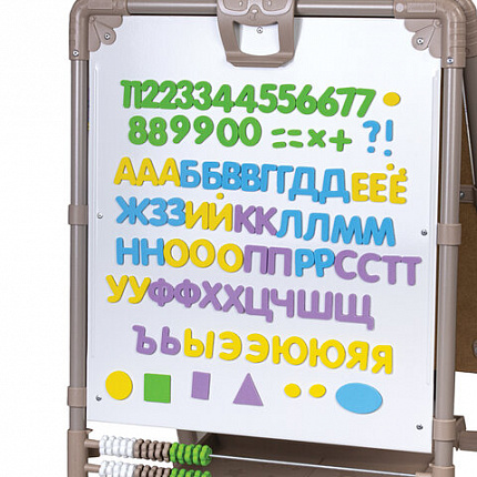 Мольберт растущий для мела/магнитно-маркерный 53х46 см, BRAUBERG "NIKA KIDS", БЕЖЕВЫЙ, 665759