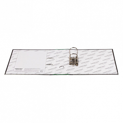 Папка-регистратор ОФИСМАГ, фактура стандарт, с мраморным покрытием, 75 мм, зеленый корешок, 225585