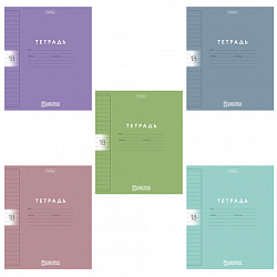 Тетрадь обложка пластик, 18 л., линия, HATBER, Color Set (микс в спайке), 092029, 18Т5В2пл