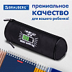 Пенал мягкий BRAUBERG, 3 отделения, нейлон, 21х7х7 см, "Батарейка", 270843